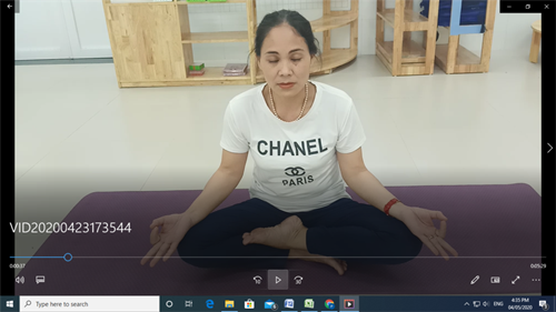 Video dạy trẻ tập Yoga cùng với cô Nguyễn Ly Hoài lớp MGN