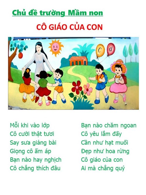 Thơ: cô giáo của con