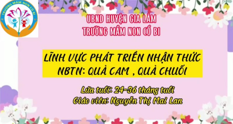 NBTN: Quả cam, quả chuối- NT