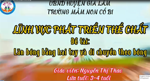 Lăn bóng bằng hai tay và di chuyển theo bóng - MGB