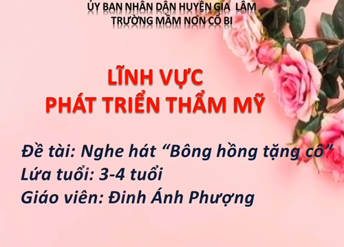 Nghe hát: Bông hồng tặng cô - MGB