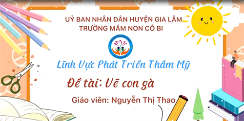 Tạo hình: Vẽ con gà - MGB