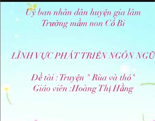 Truyện: Rùa và thỏ - MGL