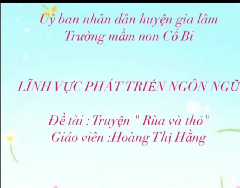 Truyện: Rùa và thỏ - MGL