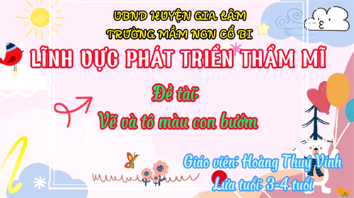 Tạo hình: Vẽ và tô màu con bướm - MGB