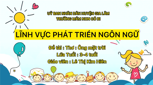 Thơ: Ông mặt trời óng ánh - MGB