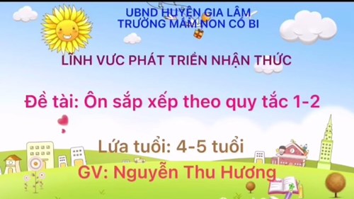 Lĩnh vực phát triển nhận thức