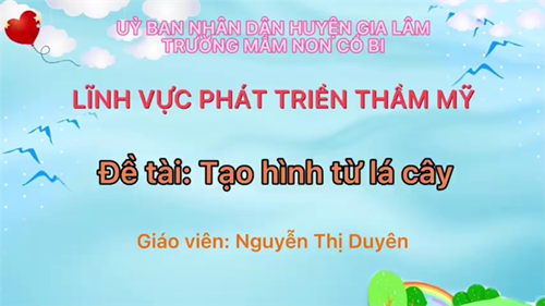 Pttm: tạo hình từ lá cây