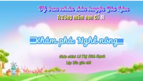 Khám phá: Trò chuyện về nghề nông