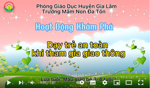 Dạy trẻ kĩ năng khi tham gia giao thông của giáo viên khối MGB