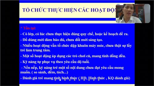 Trường MN Đa Tốn tổ chức học nhiệm vụ năm học và tập huấn quy chế chuyên môn năm học 2021 -2022