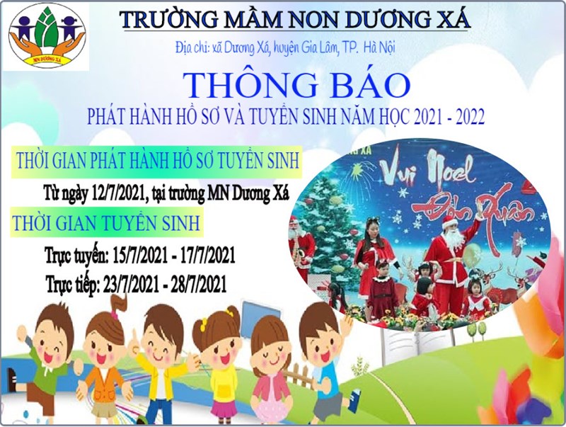 Trường mầm non Dương Xá Thông báo tuyển sinh