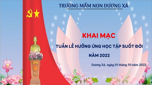 Khai mạc hưởng ứng tuần lễ học tập suốt đời trường mầm non dương xá