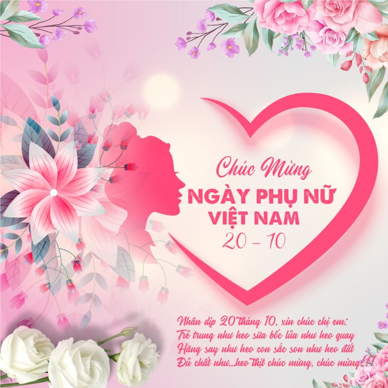 Chúc mừng ngày Thành lập Hội Liên hiệp phụ nữ Việt Nam 20/10