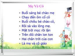 Bài thơ Cô và mẹ