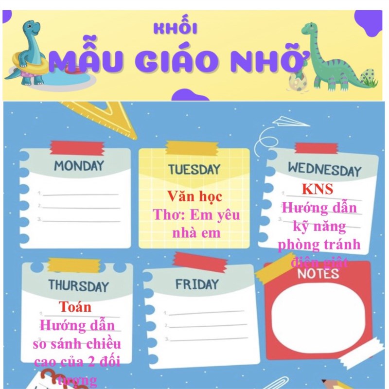 Kế hoạch giáo dục - Tuần 1 - Tháng 11 Khối MG Nhỡ (Từ 01/11/2021 đến 05/11/2021)