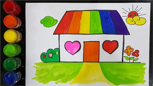Tạo hình: Vẽ ngôi nhà bé yêu