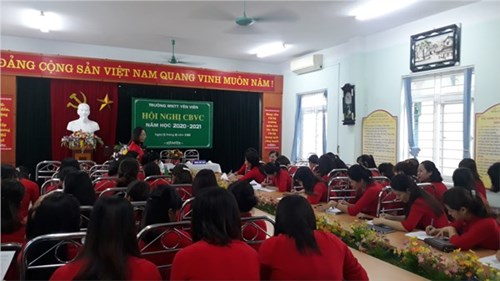 Trường mầm non thị trấn yên viên tổ chức hội nghị cán bộ viên chức năm học 2020- 2021