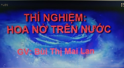 HOẠT ĐỘNG KHÁM PHÁ   Hoa nở trên nước 