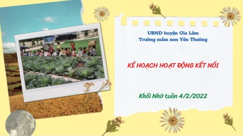 Kế hoạch hoạt động kết nối khối mẫu giáo nhỡ (Tuần 4/2/2022)