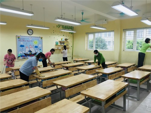 Trường Tiểu học Cao Bá Quát: chuẩn bị chu đáo đón học sinh trở lại
