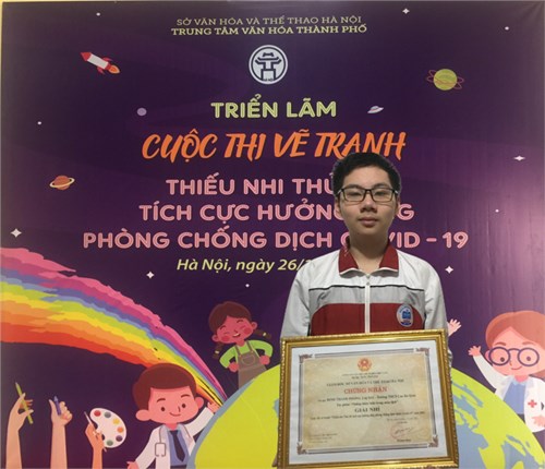 Lớp 8A1 với cuộc thi vẽ tranh  Thiếu nhi Thủ đô tích cực hưởng ứng phòng chống dịch Covid-19 .