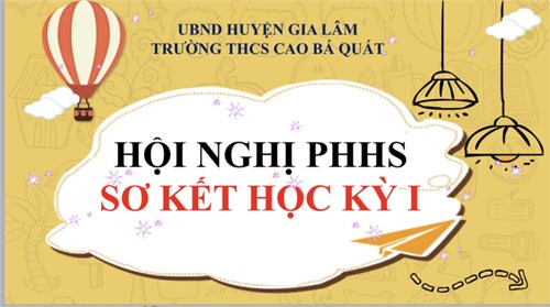 Hội nghị Phụ huynh học sinh – Sơ kết học kì I năm học 2021-2022 