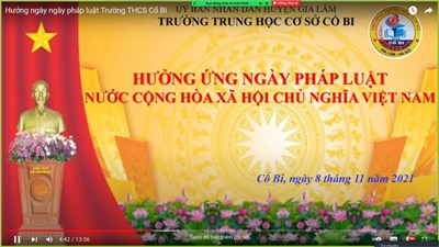 Hưởng ngày ngày pháp luật Trường THCS Cổ Bi 