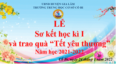 Lễ sơ kết học kì 1 năm học 2201 2022