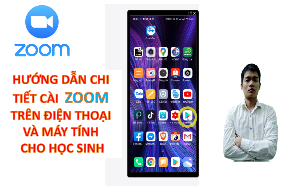 Hướng dẫn chi tiết cài đặt phần mềm zoom cloud meeting cho học sinh