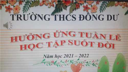 Tuần lễ hưởng ững học tập suốt đời năm học 2021- 2022