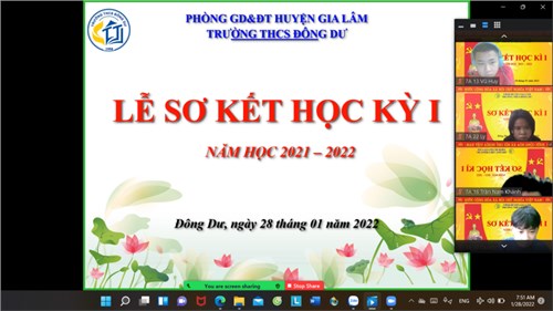 Lễ sơ kết học kì I