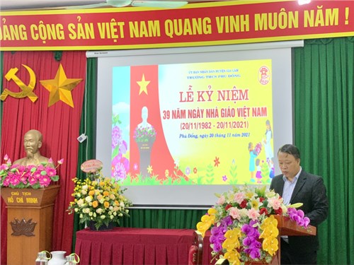 Trường THCS Phù Đổng tổ chức tri ân Ngày Hiến chương Nhà giáo Việt Nam 20/11/2021.
