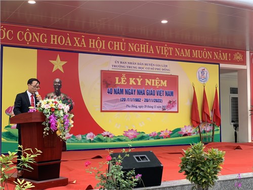 Trường THCS Phù Đổng tổ chức Lễ kỷ niệm 40 năm ngày Nhà giáo Việt Nam 20/11