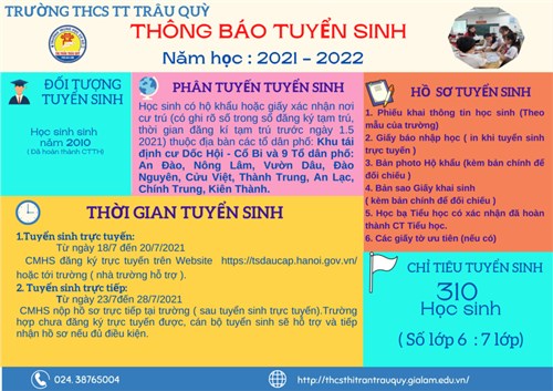 Thông báo tuyển sinh