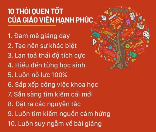 10 thói quen tốt của giáo viên hạnh phúc!