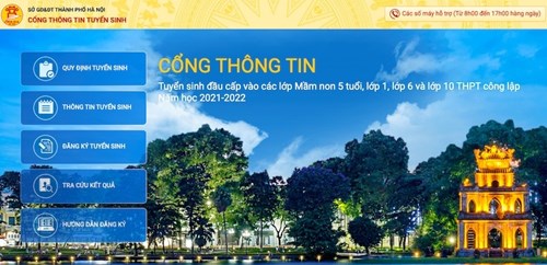 Hướng dẫn đăng ký tuyển sinh trực tuyến năm học 2021-2022 dành cho phụ huynh.