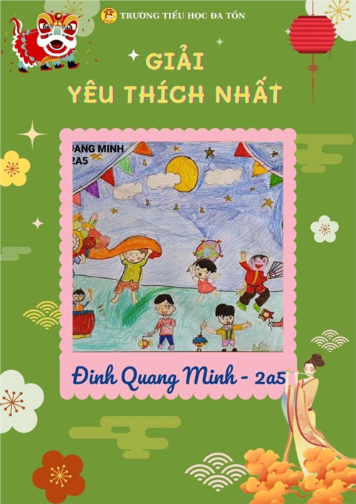 Chúc mừng 5 bạn có tranh được giải  tranh được  Yêu thích nhất 