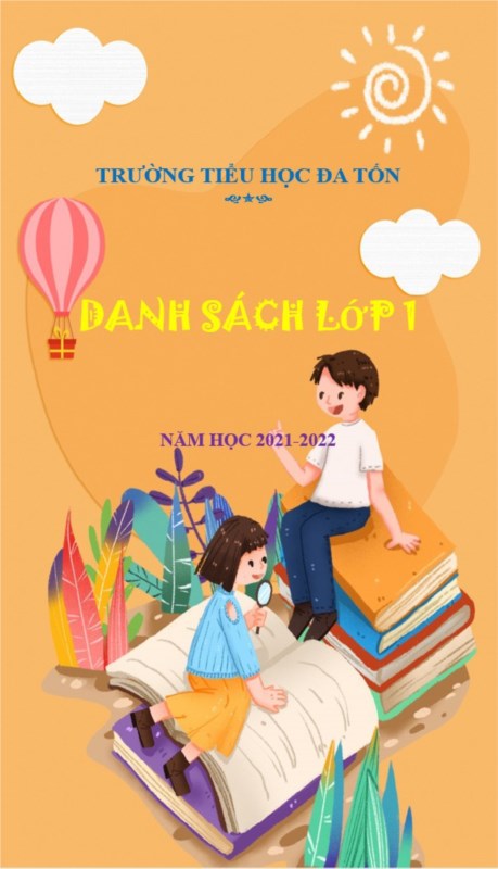 Danh sách học sinh khối 1 năm học 2021-2022 của Trường Tiểu học Đa Tốn