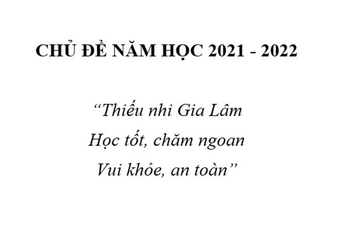 Chủ đề năm học 2021-2022