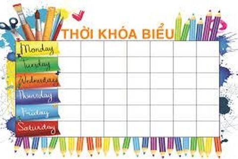 Thời khóa biểu năm học 2020-2021 Trường tiểu học Đa Tốn