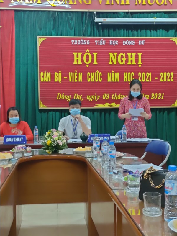 Hội nghị cán bộ viên chức năm học 2021 - 2022