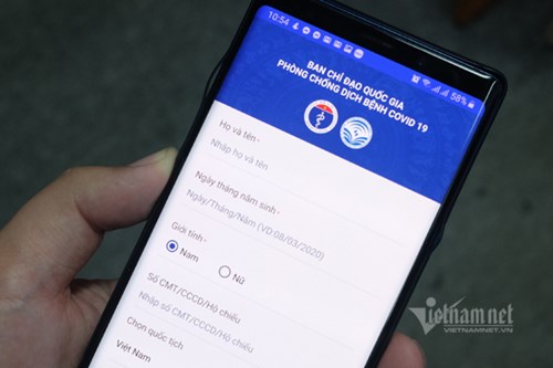 Hướng dẫn khai báo Y tế trên điện thoại
