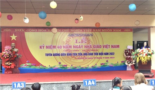 Trường Tiểu học Dương Xá kỷ niệm 40 năm ngày Nhà giáo Việt Nam (20/11/1982 - 20/11/2022) tuyên dương điển hình tiên tiến, Nhà giáo mẫu mực năm 2022 và tri ân các thế hệ nhà giáo.