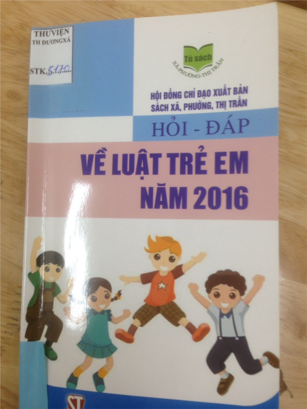 GIỚI THIỆU SÁCH THÁNG 11: CUỐN SÁCH  “Hỏi – đáp về luật trẻ em năm 2016 ”

 
