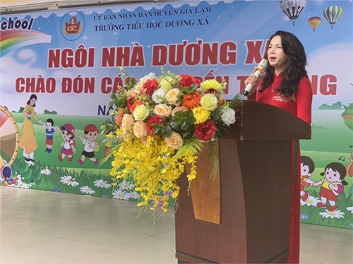 Ngôi nhà Tiểu học Dương Xá hân hoan chào đón các con học sinh lớp 1.