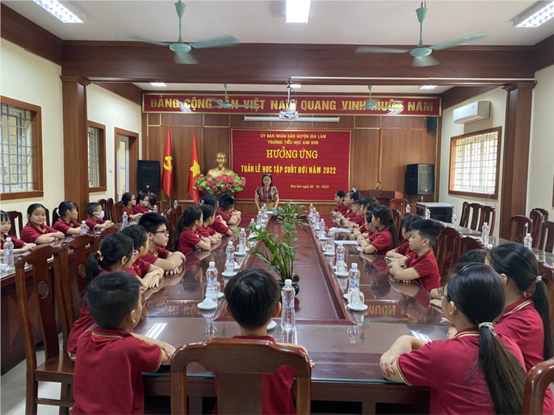 Học sinh trường TH Kim Sơn hưởng ứng tuần lễ học tập suốt đời