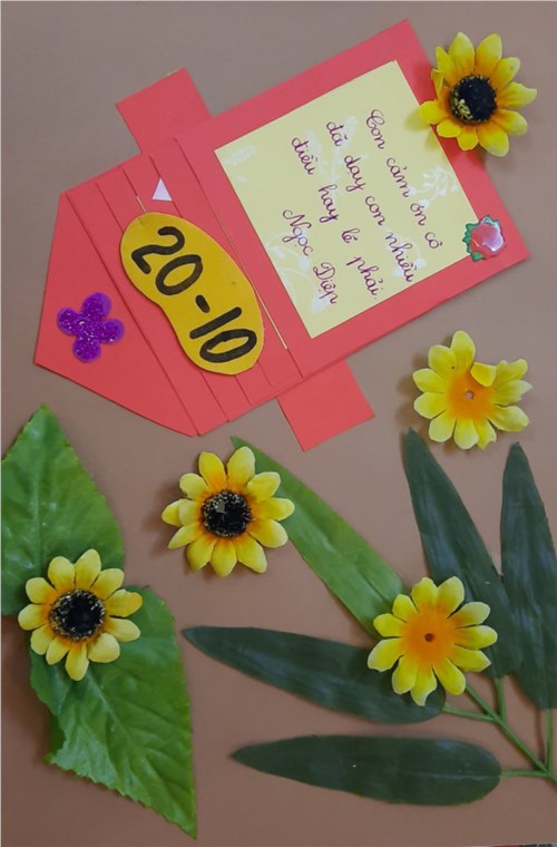 “Lời yêu thương” Hoạt động chào mừng Ngày Liên hiệp phụ nữ Việt Nam 20-10 của các bạn nhỏ lớp 3A