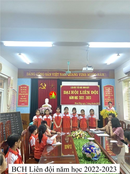 Liên đội trường Tiểu học Ninh Hiệp tổ chức Đại hội Liên đội
năm học 2022 – 2023
