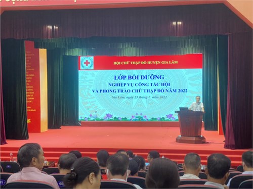 Hội CTĐ huyện Gia Lâm tổ chức Tập huấn công tác Hội và PT CTĐ năm 2022 cho các đồng chí BCH , CHT các chi hội . 